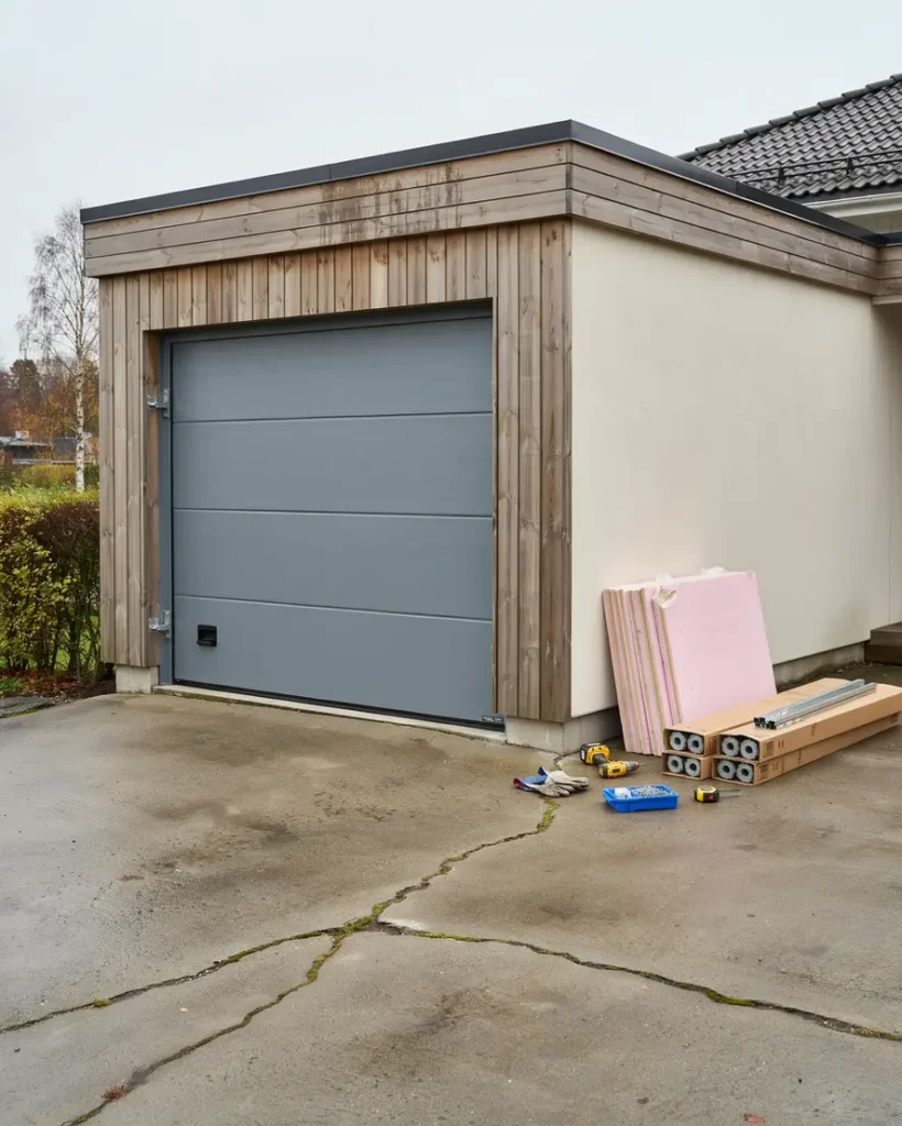 byta garageport p villan guide till material isolering och s ker montering
